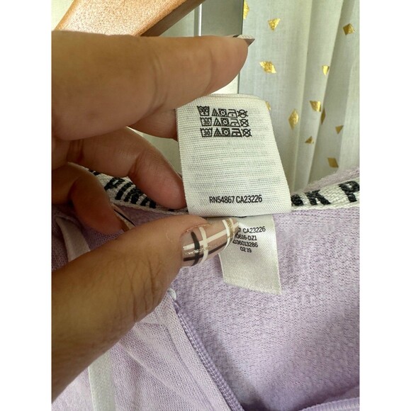 Victoria's Secret  PINK Soft Terry Full Zip Up Hoodie Gym Track Jacket S - Picture 5 of 5